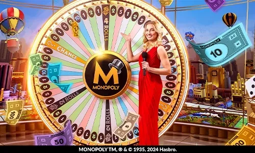 Live dealer game with baccarat and blackjack tables